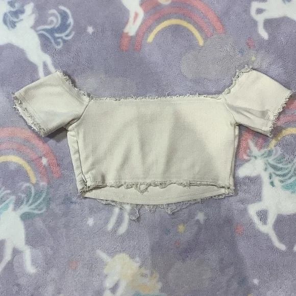 Mistress Rocks Rarity White Jersey Bardot Top - Picture 6 of 8